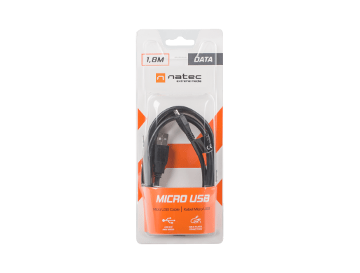 USB MICRO(M)->USB-A(M) 2.0 CABLE 1.8M