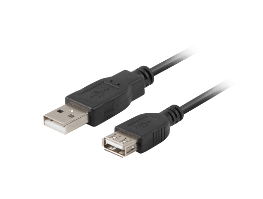 USB-A M/F 2.0 CABLE 3M BLACK