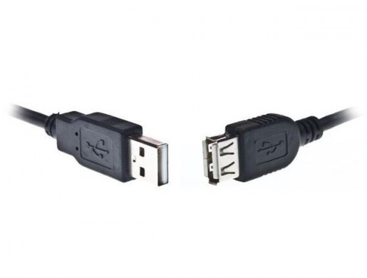 USB-A M/F 2.0 CABLE 3M BLACK