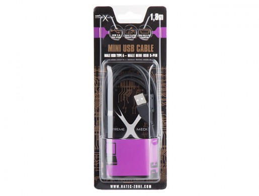 USB MINI(M)->USB-A(M) 2.0 CABLE 1.8M