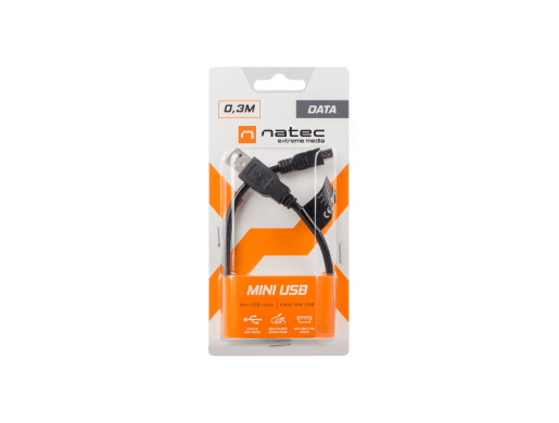 USB MINI(M)->USB-A(M) 2.0 CABLE 0.3M