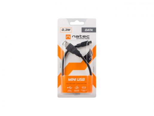 USB MINI(M)->USB-A(M) 2.0 CABLE 0.3M