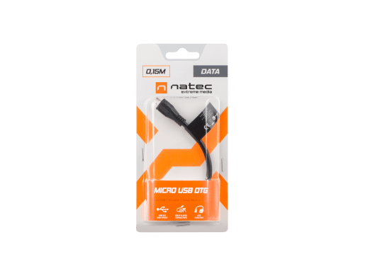 USB MICRO(M)->USB-A(F) 2.0 CABLE 0.15M OTG