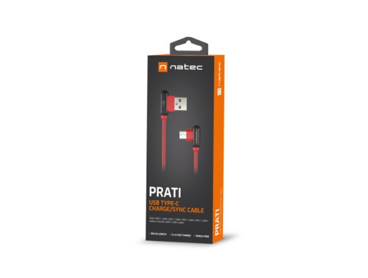 PRATI USB-C(M) ANGLE USB-A(M) 2.0 1M