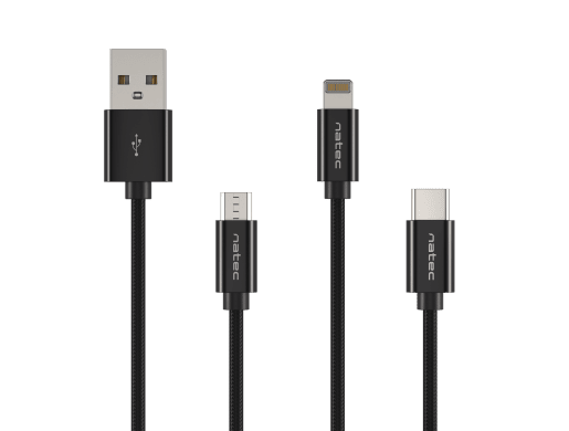 PRATI USB MICRO(M)+LIGHTNING(M)+USB-C(M) 3IN1 CABLE