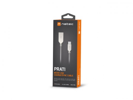 PRATI USB MICRO(M)->USB-A(M) 2.0 CABLE