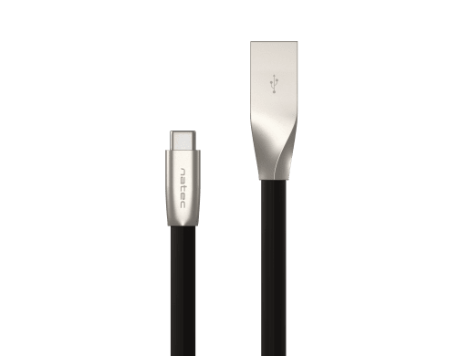 PRATI USB-C(M)->USB-A(M) 2.0 CABLE 1M BLACK METAL NATEC PRATI