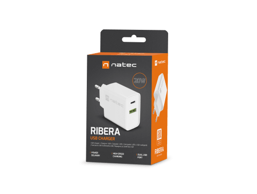 RIBERA 1X USB-A + 1X USB-C 20W