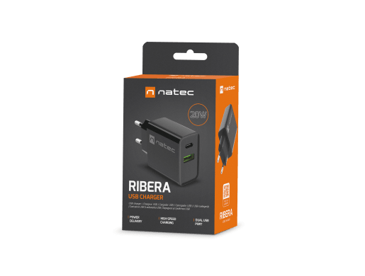 RIBERA 1X USB-A + 1X USB-C 20W