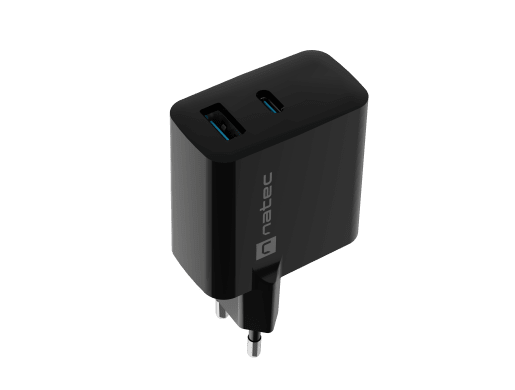 RIBERA GAN 1X USB-A + 1X USB-C 45W