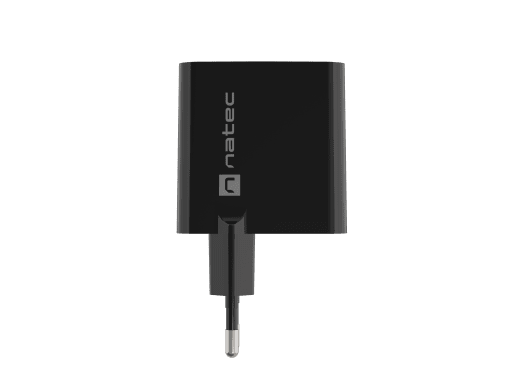 RIBERA GAN 1X USB-A + 1X USB-C 65W BLACK