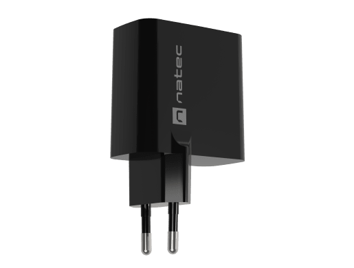 RIBERA GAN 1X USB-A + 1X USB-C 65W BLACK