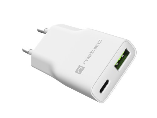 RIBERA GAN SLIM 1X USB-A + 1X USB-C 20W