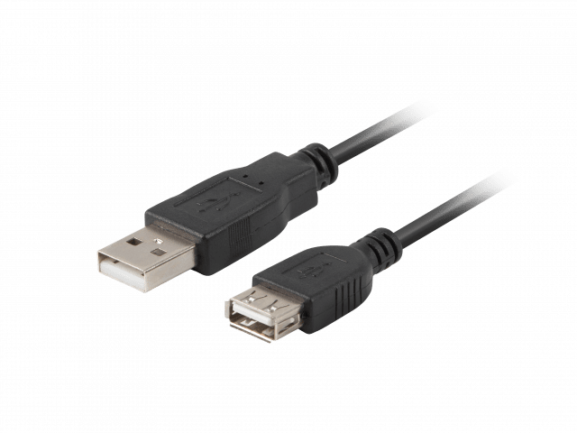 USB-A M/F 2.0 CABLE 3M BLACK