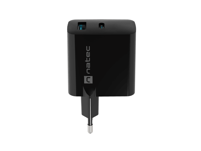 RIBERA GAN 1X USB-A + 1X USB-C 65W BLACK