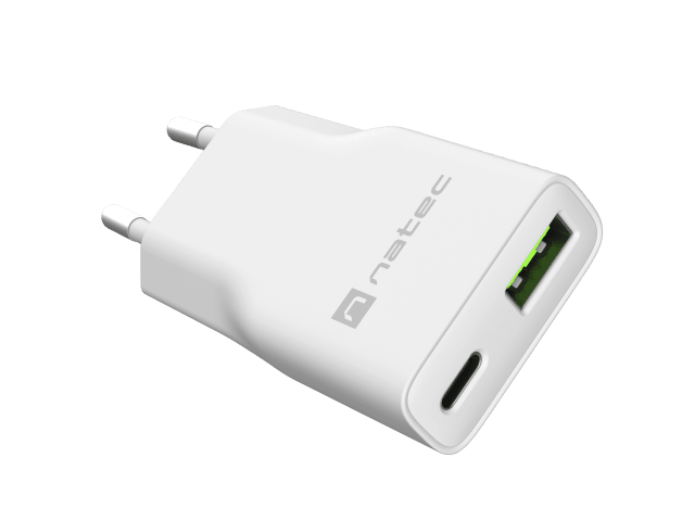 RIBERA GAN SLIM 1X USB-A + 1X USB-C 20W
