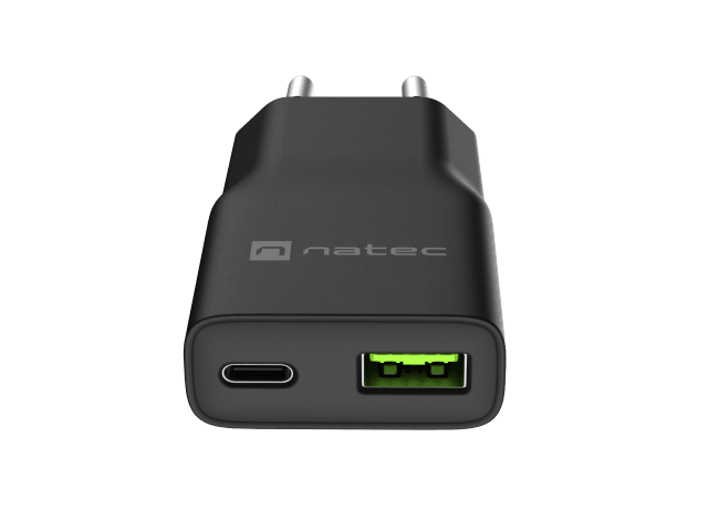RIBERA GAN SLIM 1X USB-A + 1X USB-C 20W
