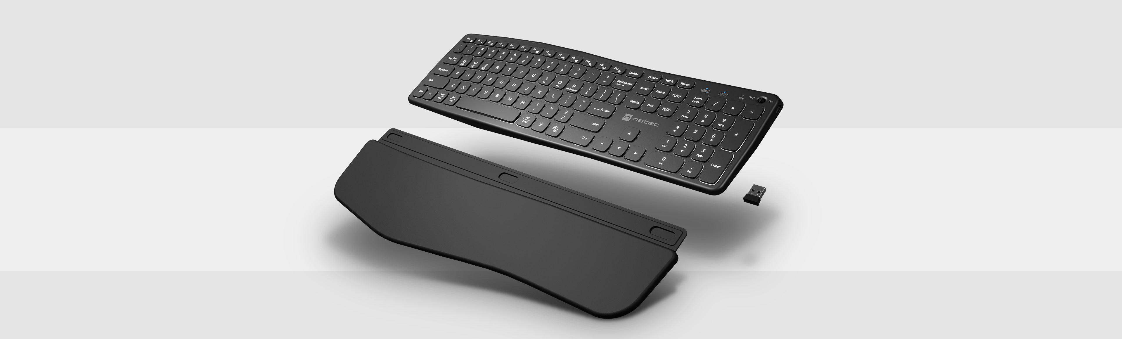 Natec Porifera - ergonomic wireless keyboard